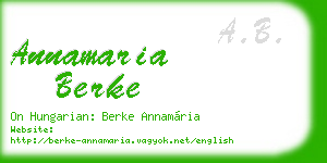 annamaria berke business card