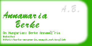 annamaria berke business card